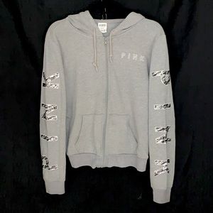 Pink full zip hoodie